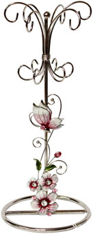 Jardin D'ete. Подставка для украшений "Розовая глазурь", арт. 22368I, материал – нержавеющая сталь, эмаль. Размер – 10*10*22 см.
