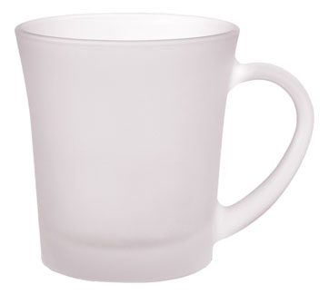 Кружка стеклянная матовая под нанесение логотипа ROU BILL 0978 Frozen Cup. Стеклянная матовая кружка под нанесение логотипа, ёмкость кружки - 0,24 литра, высота – 10,5 см., диаметр – 10 см. Печать логотипа на кружках Frozen Cup - деколь.