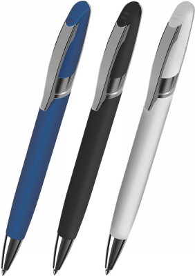 Металлическая шариковая ручка под нанесение логотипа B1 Force. Металлическая ручка с нажимным механизмом, матовый корпус цвета "металлик", блестящие детали дизайна серебристого цвета.