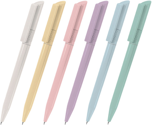 Шариковая ручка под нанесение логотипа Lecce Pen 176ST TWISTY SAFE TOUCH. Антибактериальная шариковая ручка с поворотным механизмом выдвижения стержня, цветной пластиковый глянцевый корпус и клип пастельных оттенков.
