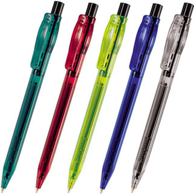 Шариковая ручка под нанесение логотипа Lecce Pen 181 DUO LX. Прозрачный цветной блестящий корпус, стержень с синей пастой.