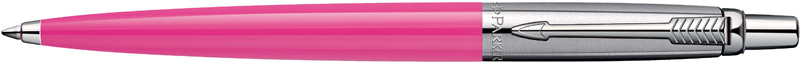 Шариковая ручка Parker Jotter Tactical Pink в подарочной упаковке. Шариковая ручка с корпусом из высококачественного глянцевого пластика ярко-розового цвета. Клип и колпачок из нержавеющей стали. Кнопочный механизм подачи стержня. Стержень с синей пастой.