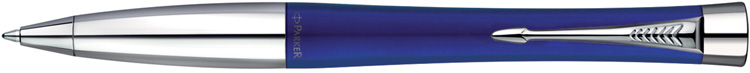 S0767150. Шариковая ручка Parker URBAN Bay City Blue. Шариковая ручка Паркер с поворотным механизмом, корпус ручки с отделкой синим блестящим лаком, хромированными деталями дизайна и зоной захвата ручки.