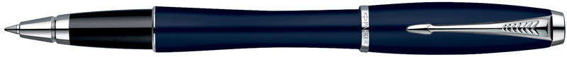 S0850460. Роллер Parker URBAN Night Sky Blue. Роллер Паркер со съёмным колпачком, отделка ручки тёмно-синим матовым лаком с бархатистой полировкой и хромированными деталями дизайна.