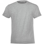701183.350 Футболка детская Sol's Regent Fit Kids, цвет - серый меланж. 701183.350 Футболка детская Sol's Regent Fit Kids, цвет - серый меланж, 100% хлопок, плотность 150 гр. Футболка выкроена из трикотажного полотна, короткие рукава, воротник связан резинкой с эластаном.